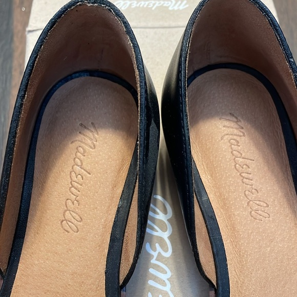 Madewell D’Orsay Flats in Leather - Black - Size 8 - NIB - Picture 3 of 7